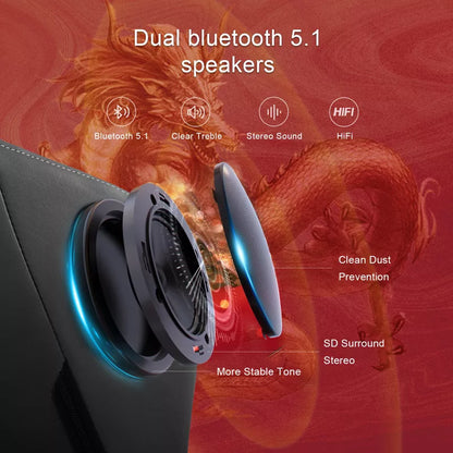 GTPLAYER Esports Gaming Chair with Bluetooth Speakers and Footrest, Dragon Series Video Game Chair