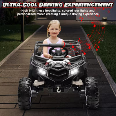 JOYRACER 24V Ride on Car w/ Remote Control, 4WD Powered Electric Off-Road UTV with 4*200W Motors