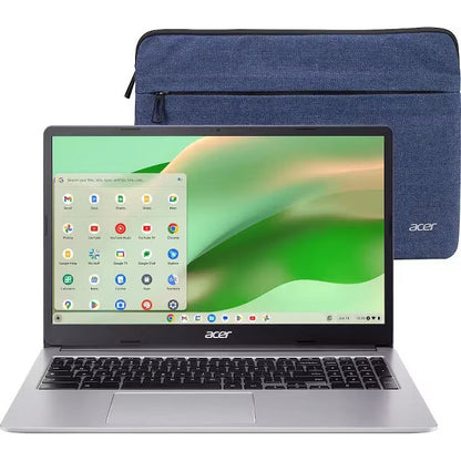 Acer - Chromebook 315 - 15.6" Full HD Laptop - Intel Celeron N4500 - 4GB LPDDR4X - 64GB eMMC - Protective Sleeve – Silver - Sparkly Silver