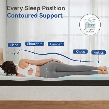 Dyonery Extra Firm 3-Inch Mattress Topper, Gel Memory Foam & High-Density Foam, Pain-Relieving Comfort, CertiPUR-US Certified