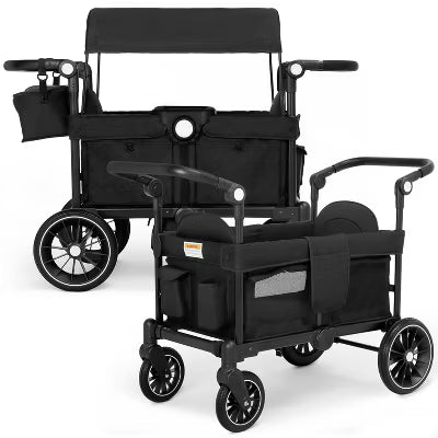 TODECARE Stroller Wagon Folding Baby Stroller for 2 Kids with Removable Canopy and Adjustable Handle
