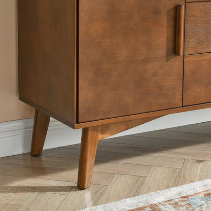 47.3" Mid-Century Modern Furniture Sideboard Cabinet with 3 Drawers, Buffet Storage Console Cabinet for Kitchen, Dining Room, or Living Room