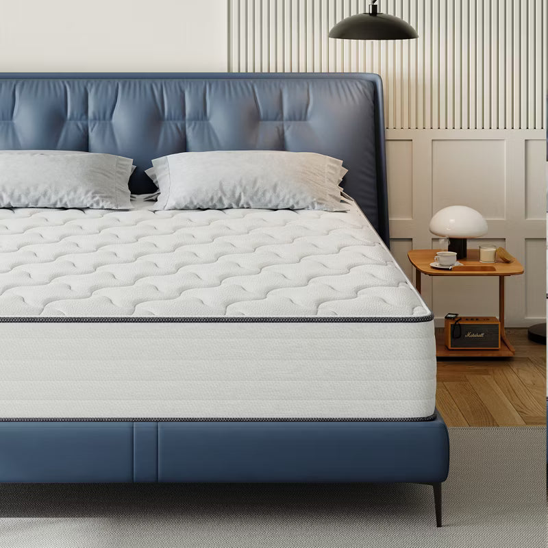 Swedrea Hybrid Mattress Medium Cooling Memory Foam Bed-in-a-Box White