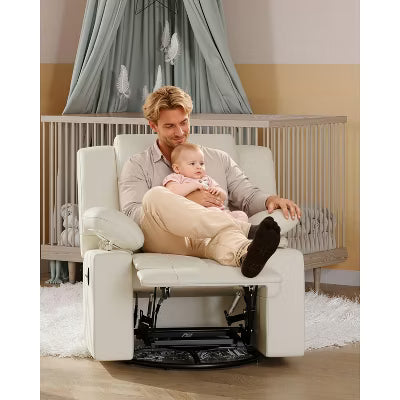 TYBOATLE Modern Swivel Glider Recliner Chair – Upholstered Rocking Armchair for Nursery & Living Room