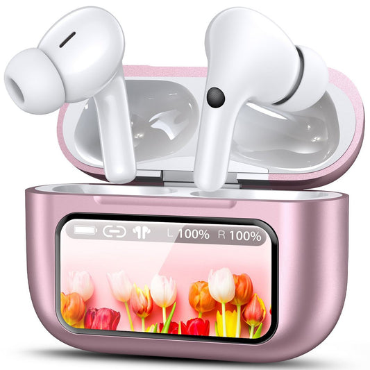 VEAT00L A9 ANC+ENC Earbuds with Smart Touch Screen,Bluetooth 5.4, HiFi Stereo Multiple EQ settings