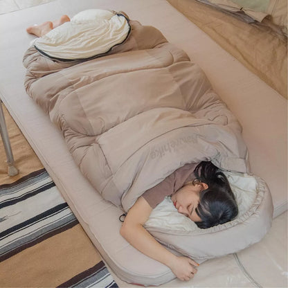 Naturehike Cotton Sleeping Bag, Large & Breathable, Soft Pure Cotton Lining, Washable with Foot Zipper for Ventilation, Lightweight & Spacious