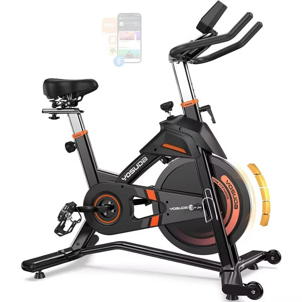 YOSUDA Max Model Magnetic Exercise Bike with 400 lbs capacity & 50 lbs flywheel- Exclusive app