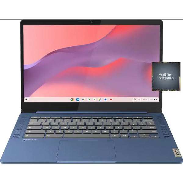 Lenovo - IdeaPad Slim 3 Chromebook Laptop - 14" Full HD Touchscreen Laptop - MediaTek Kompanio 520 - 4GB Memory - 64GB eMMC - Abyss Blue