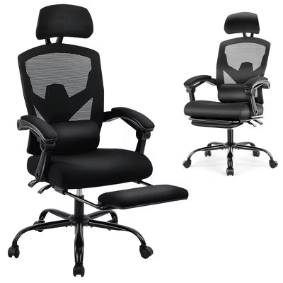 MyDepot Reclining Gaming Chairs with Ergonomic Leg Rest High-Back Breathable Mesh Office Chair with Lumbar Support