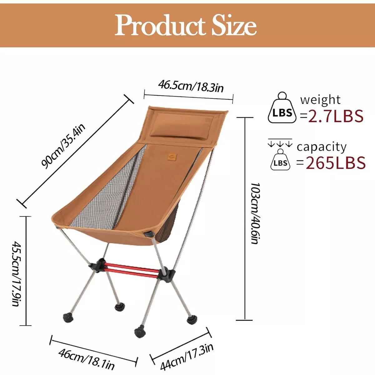 Naturehike Camping Chair, Foldable with Storage Bag, Outdoor Portable for Adults, Lightweight, Backpacking for Fishing, Hiking, Beach, Lawn