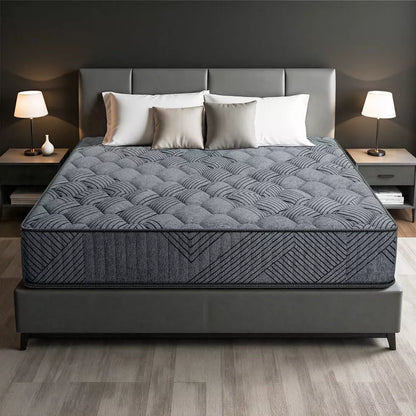 Swedrea Hybrid Mattress Medium Cooling Memory Foam Bed-in-a-Box White