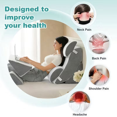 Resenkos 6PCS Orthopedic Bed Wedge Pillow for Sleeping, Adjustable Post Surgery Pillow Set for Body, Back and Leg Pain Relief,