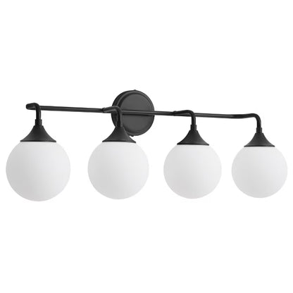 POWLIG Dimmable Vanity Light – Modern Bathroom Fixture with 5.9" Opal Glass Globes