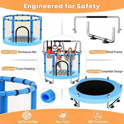 Kids Trampoline with Safety Net for Indoor And Outdoor Use