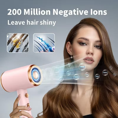 Hoey Professional Ionic Hair Dryer – 1800W Fast Drying, Low Noise Blow Dryer with 2 Concentrators and 1 Diffuser, for Home, Salon, and Travel