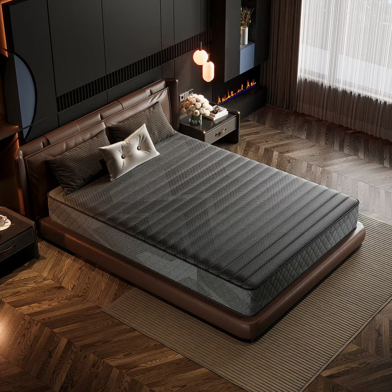 Swedrea Hybrid Mattress Breathable Medium Cooling Memory Foam Bed-in-a-Box Black