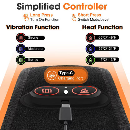 Morfone 36LED 660nm+850nm Red Light Therapy Wrist Wrap Cordless Heated Wrist Massager