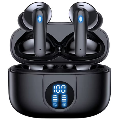 VEATOOL P91 Wireless Earbuds Bluetooth Headphones V5.4 Stereo Ear buds with Noise Cancelling Mics 60H Playback Mini Case