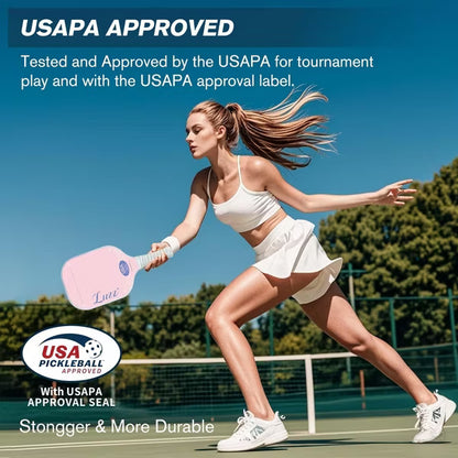Luzz Pickleball Paddle T700 Carbon Fiber Rackets, Sandblasted Surface, USAPA Approved, 8.3oz – Beginner & Intermediate