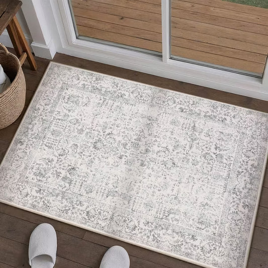 2'x3' Washable Small Area Rugs indoor Oriental Vintage Rugs for Door Entrance Entryway Bedroom Throw Rugs Non skid