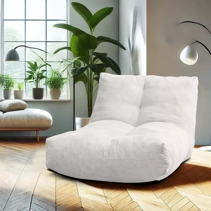 Hooseng Bean Bag Chair, Lazy Floor Sofa Couch, Corner Bean Bag Chair for Adults, Tatami Sofa with Sponge Filling, Corner Chair Sofa