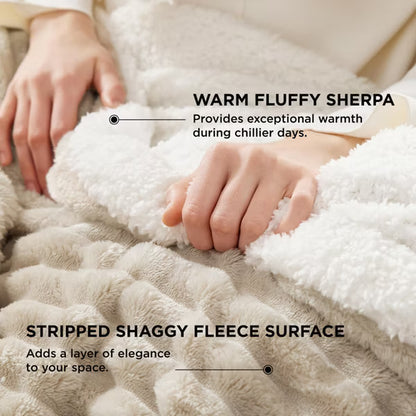 Bedsure Ultra-Plush Fleece Blanket - Warm Winter Blanket for Bed, Soft Home Decor Throw for Couch, All-Season Coziness
