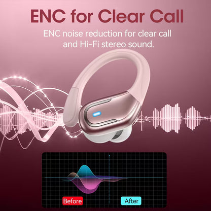 VEATOOL X7 Wireless Earbud, 80Hrs Bluetooth 5.3 Headphones IP7 Waterproof for Sport, Running Wireless Earphones with ENC Noise Cancelling Mic