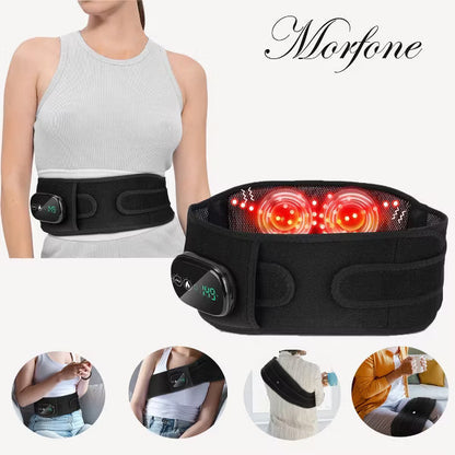 Morfone 102 Red LED Beads 3 Speed Heating and Vibration Wireless Heating Massage Pad