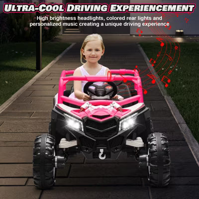 JOYRACER 24V Ride on Car w/ Remote Control, 4WD Powered Electric Off-Road UTV with 4*200W Motors