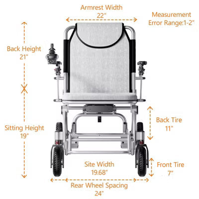 KERDOM Foldable Electric Wheelchair for Adults, 500W High Power Electric Wheelchair, 350 lbs Capacity with Safety Design, All-Terrain Pneumatic Tires
