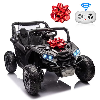 JOYRACER 24 Volt 4X4 Ride on Toys with 2 Seat, 600W Power UTV Car 4 Wheeler for Big Kids with Remote Control, Storage, 3 Speeds, Bluetooth Music