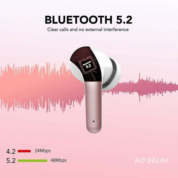 VEATOOL X15 Wireless Earbuds Bluetooth 5.3 Headphones,72H Hi-Fi Stereo Deep Bass Earphones with Noise Cancelling Mic