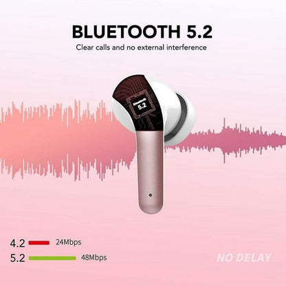 VEATOOL X15 Wireless Earbuds Bluetooth 5.3 Headphones,72H Hi-Fi Stereo Deep Bass Earphones with Noise Cancelling Mic