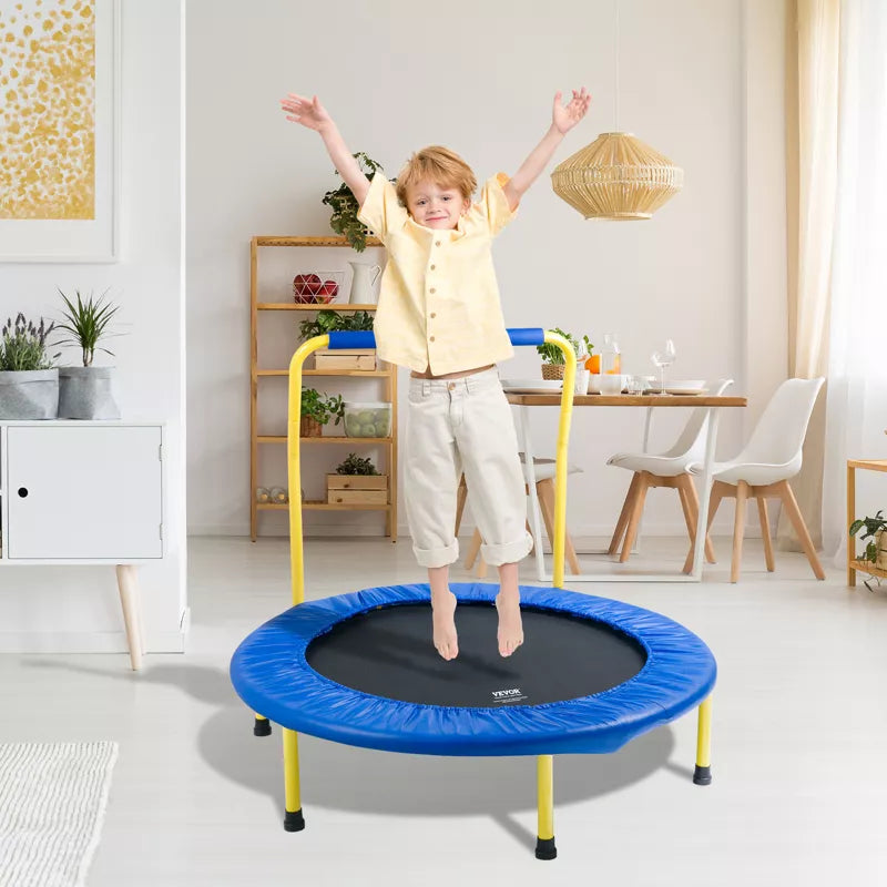 VEVOR Trampoline for Kids, 3 FT Trampolines Indoor/Outdoor Trampoline for Toddlers, Foldable Mini Baby Trampoline with Foam Handle