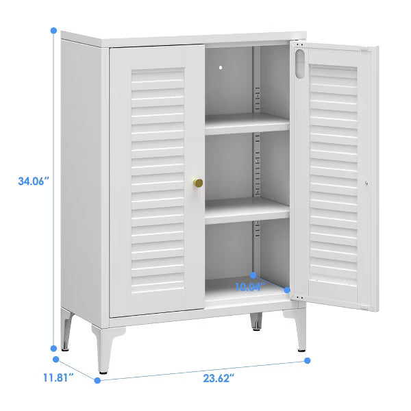 SUXXAN Metal Pantry Cabinet, Kitchen Pantry Storage Cabinets with Shelves, for Home Office Bathroom, Required Assembly