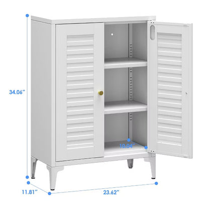 SUXXAN Metal Pantry Cabinet, Kitchen Pantry Storage Cabinets with Shelves, for Home Office Bathroom, Required Assembly