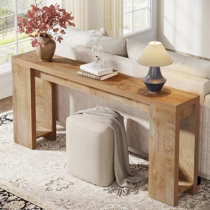 Tribesigns 70.9 inch Extra Long Console Table, Narrow Entryway Sofa Accent Table for Living Room Hallway