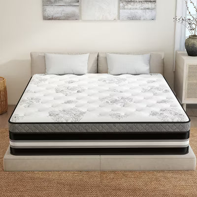 CHEVNI 12-14 Inch Mattress in a box Hybrid Spring Memory Foam Medium Firm