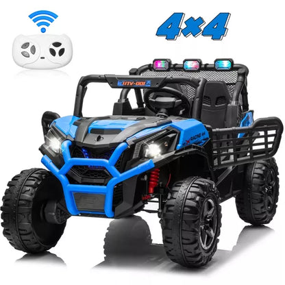 JOYRACER 24V Ride on Truck Toys w/ Remote Control, 2 Seater 400W Electric Powered Ride on w/ Dump Bed, 3 Speeds, Shovel & Bluetooth/Music