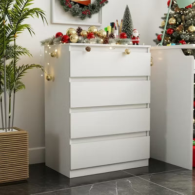 Resenkos 3-Drawer Nightstand, Sleek Design, Ample Storage, Waterproof Top, Smooth Rolling Drawers
