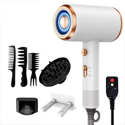 Hoey Professional Ionic Hair Dryer – 1800W Fast Drying, Low Noise Blow Dryer with Concentrator and Diffuser, for Home, Salon, and Travel