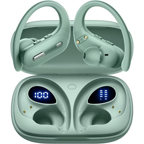 OFNEX Wireless Earbuds Bluetooth 5.3 Headphones 90 Hrs Playtime Ear buds with Wireless Charging Case Power Display Over-ear Earphones