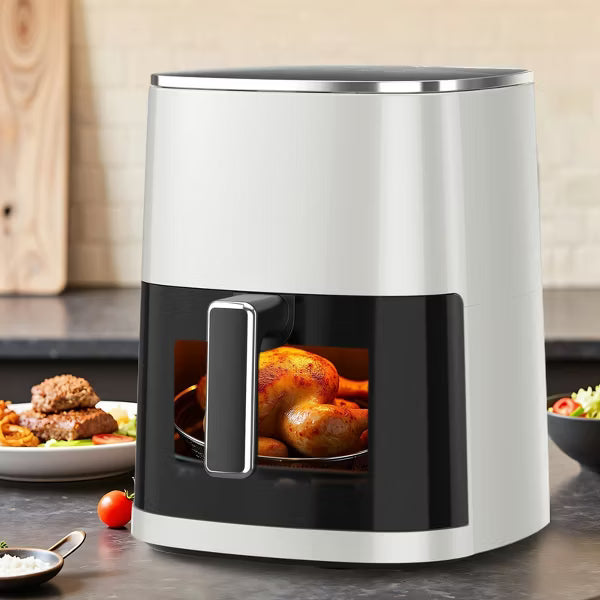 IULULU Air Fryer, 6-Qt with View Window, 12-in-1, 400F Max, Beige
