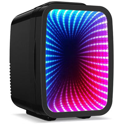Morfone 4L Mini Fridge With LED Light AC and DC Cooler Warmer For Bedroom Office Car