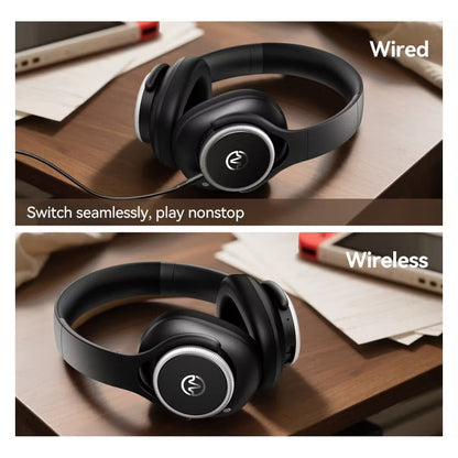 VEATOOL Hybrid ANC Over-Ear Headphones: Bluetooth 6.0, 60H Playtime, Foldable, Hi-Res Audio, Deep Bass, Built-in Mic (Travel/Office)