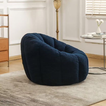 Cozy Bean Bag Sofa with Armrests Stuffed High-Density Foam, Lazy Sofa Comfy Barrel-Style Plush Accent Lounge Chair for Adults in Bedroom Reading