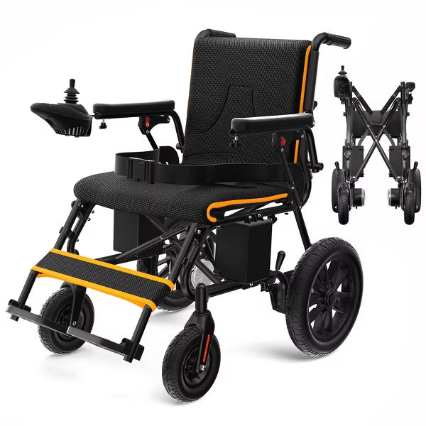 KERDOM Electric Wheelchairs for Adults Lightweight Foldable, 500W Dual Motors Power Wheelchair, All Terrain Travel Motorized Wheelchairs for Seniors