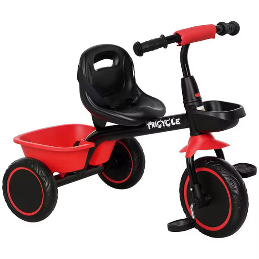 Tricycle for Toddlers Age 2-5 with Adjustable Seat, Toddler Bike with Storage Baskets for Girls and Boys