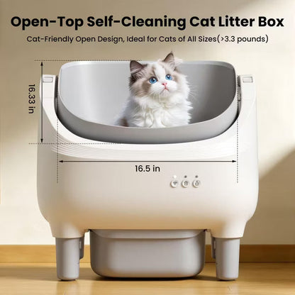 Smart Self-Cleaning Cat Litter Box with App Control And Safety Sensors