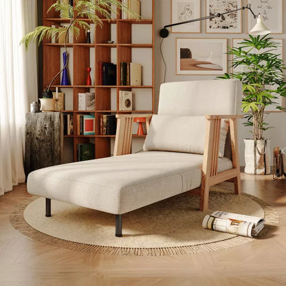 ATJafurn Accent Chairs Set of 2 for Living Room, Modern Sofa Chair with Pillow and Wood Frame, Comfy 3 in 1 Folding Sofa Bed for Bedroom Home Office